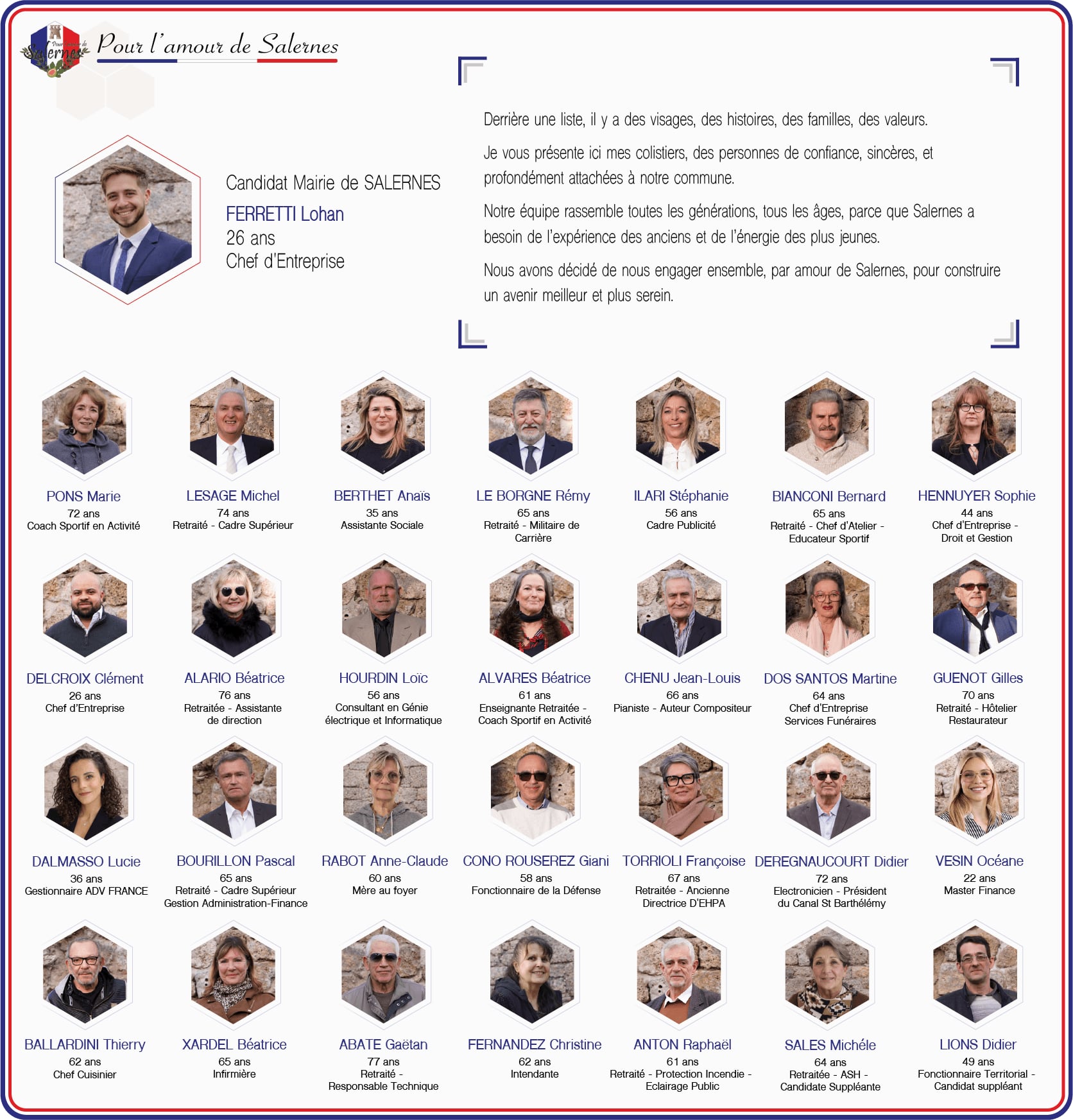 Notre équipe Pour l'Amour de Salernes